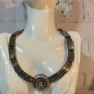 High end European made Multicolor Statement Necklace🌈